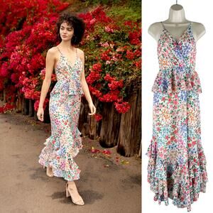 Yumi Kim Kaia Floral Printed Ruffle Maxi Dress Kingston Garden Size 2